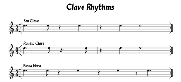 Description: D:\Tabs\KEIO_JAZZKEN\Lessons\Lesson3_Clave Rhythms-1.png